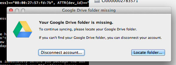 Google Drive locate folder